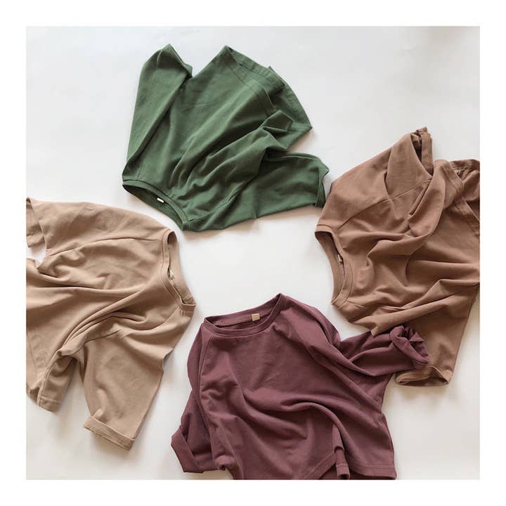 Basic Long Sleeve T-Shirt for Kids - Crew Neck Solid Colors for wholesale by VERDAVUE