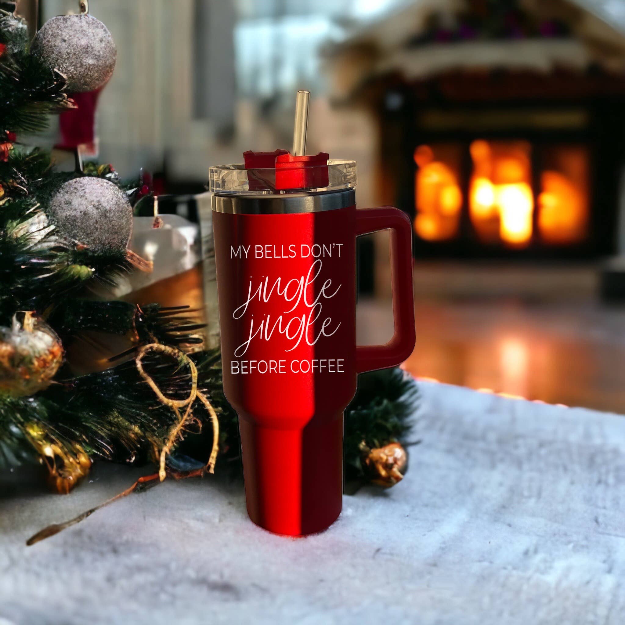 Gia Roma - Wholesale Insulated Mug/Tumbler - Funny Christmas Coffee Mugs, Red Holiday Tumblers With Straw25