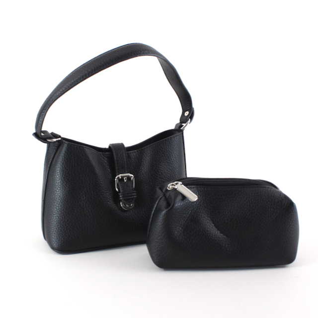 Pretty Persuasions - Wholesale Shoulder Bag - Women's - P25025 Small Microfiber Leather Purse w/Cosmetic Pouch1