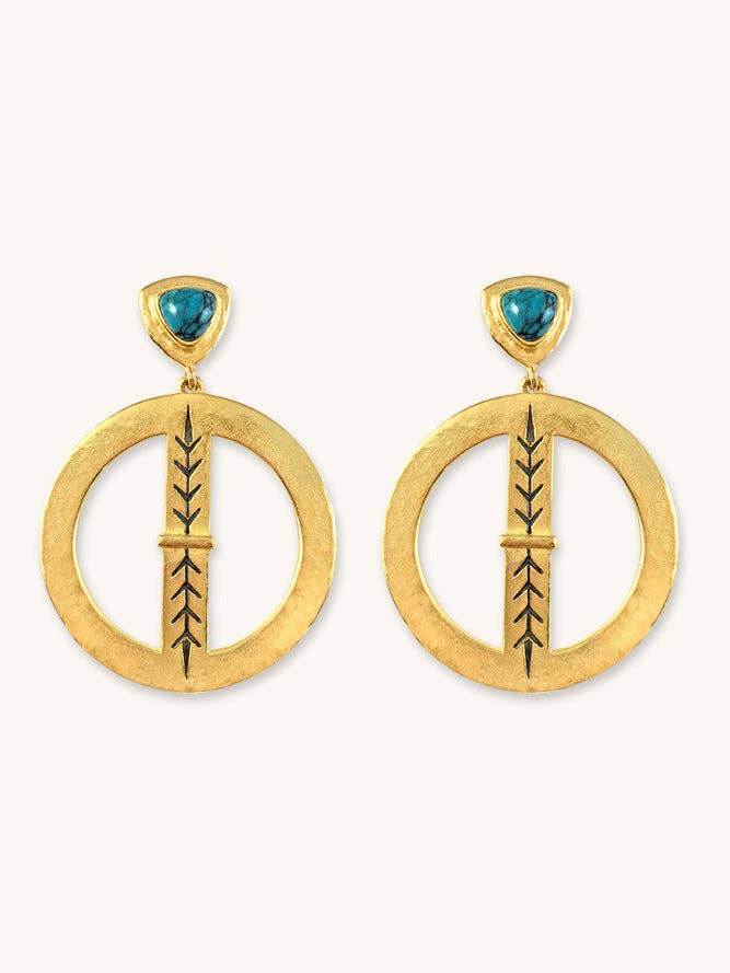 Bluestem Earrings - Gold for wholesale by Sierra Winter Jewelry