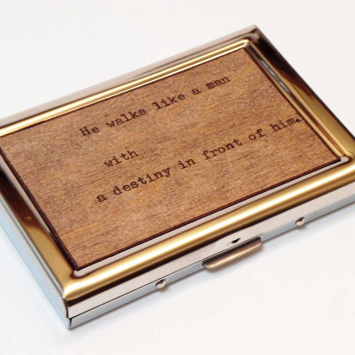 Business Card Case - Real Wood, Poetry, Business Card for wholesale by Resolute Star