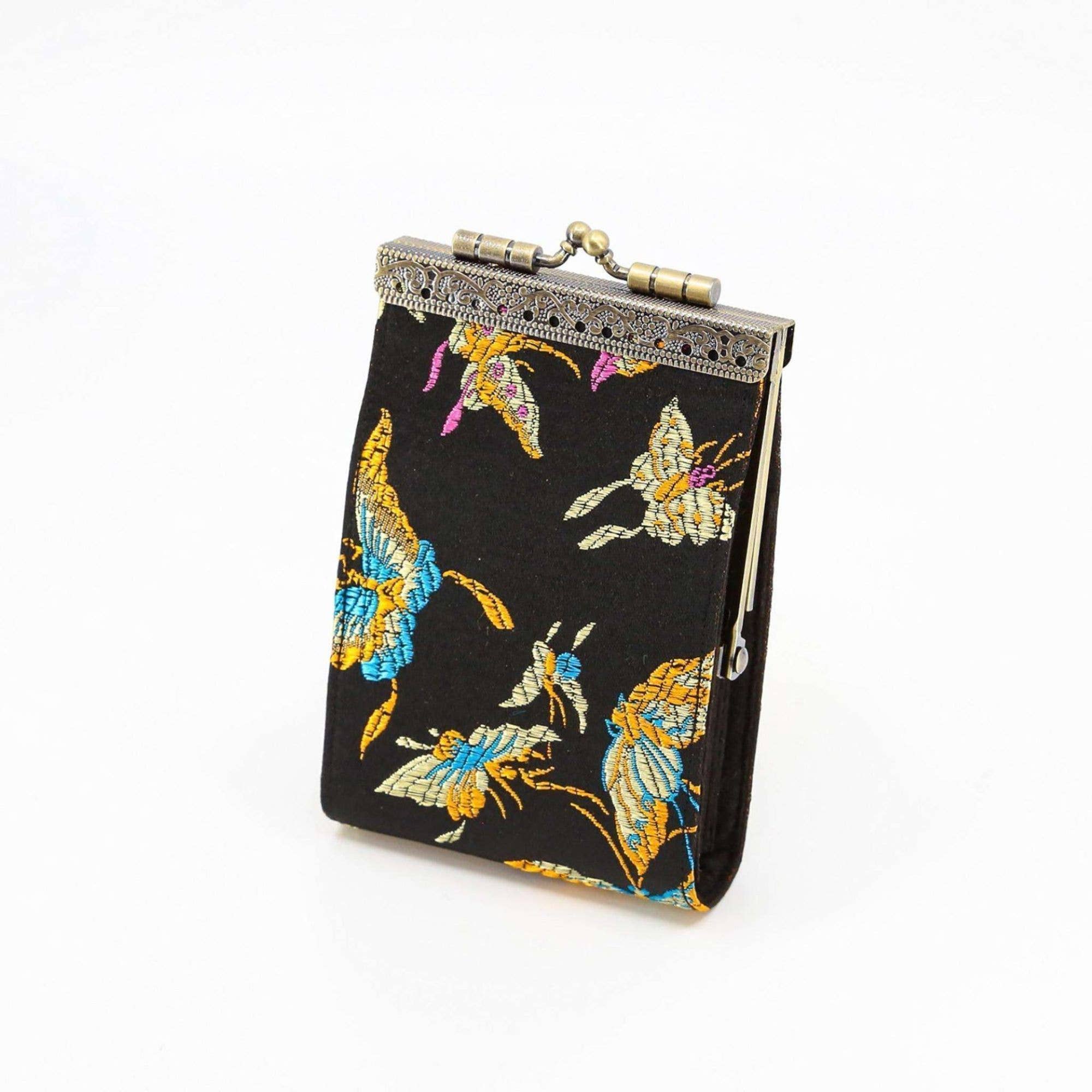 Cathayana - Venta al por mayor Tarjetero - Mujer - Portatarjetas RFID Brocado Mariposa5