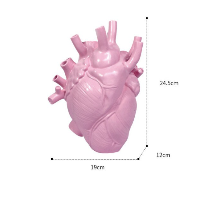 IVORE.GROUP (We cover All Import duty) - Wholesale Vase - Resin Simulation Heart Shaped Vase5