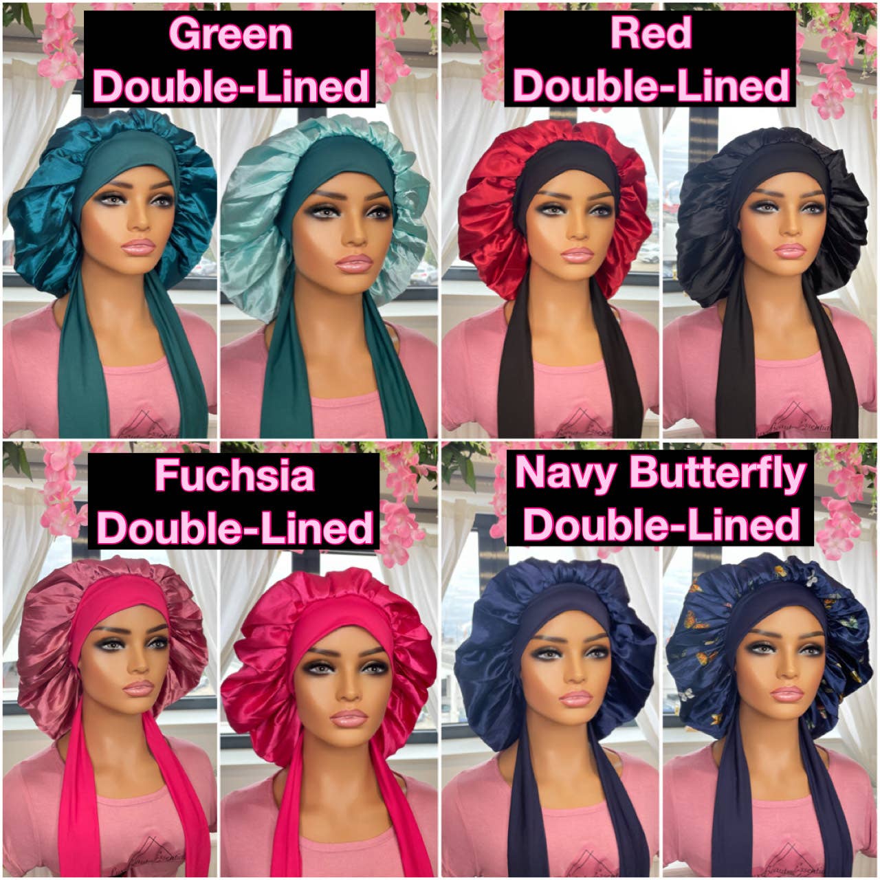 Lux Beauty Essentials Ltd - Vente Bonnet de nuit – femme - Bonnet Lux pour cheveux en satin de qualité7