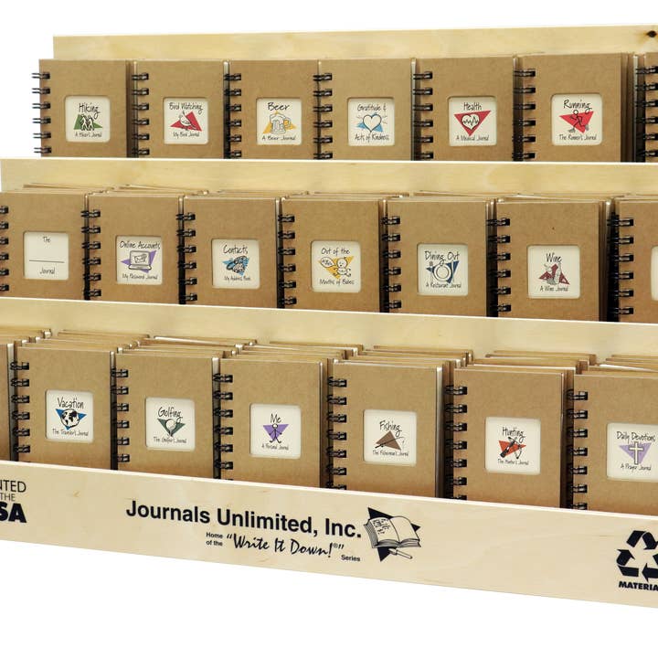 Journals Unlimited - Wholesale Retailer Display - Paper & Novelty - Wood Counter Display2