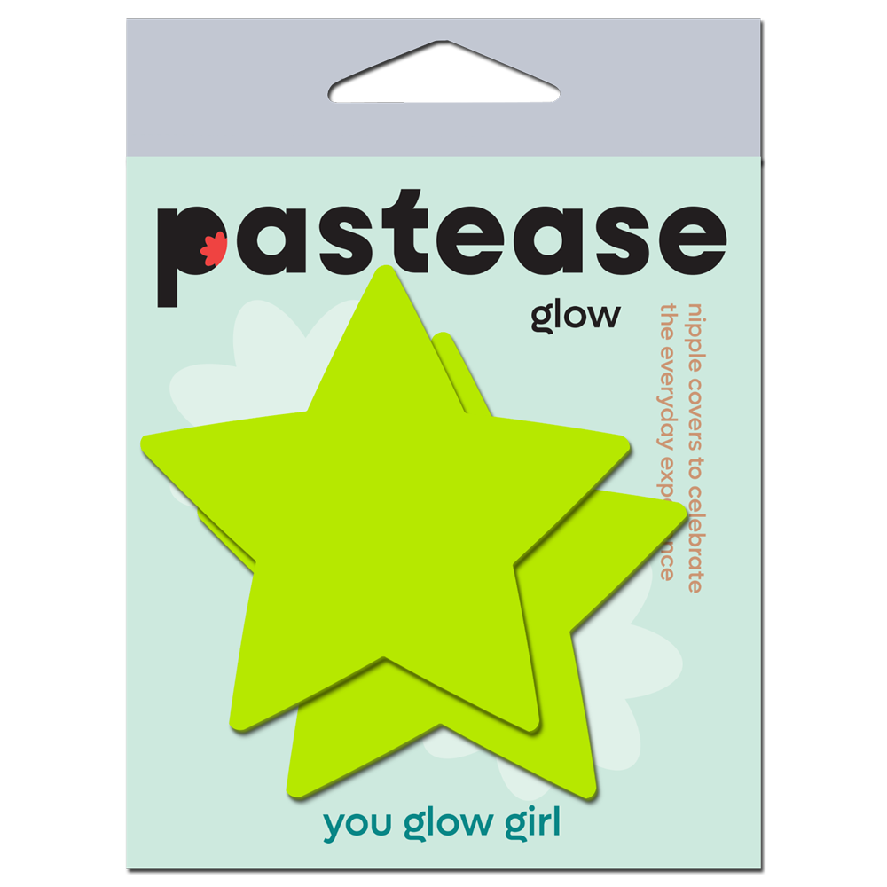 Pastease® - Wholesale Nipple Pasties - Women's - Star: Glow-in-the-Dark Neon Star Pasties Nipple Covers19