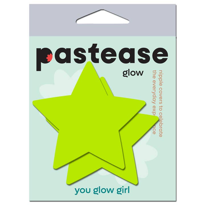 Pastease® - Wholesale Nipple Pasties - Women's - Star: Glow-in-the-Dark Neon Star Pasties Nipple Covers19