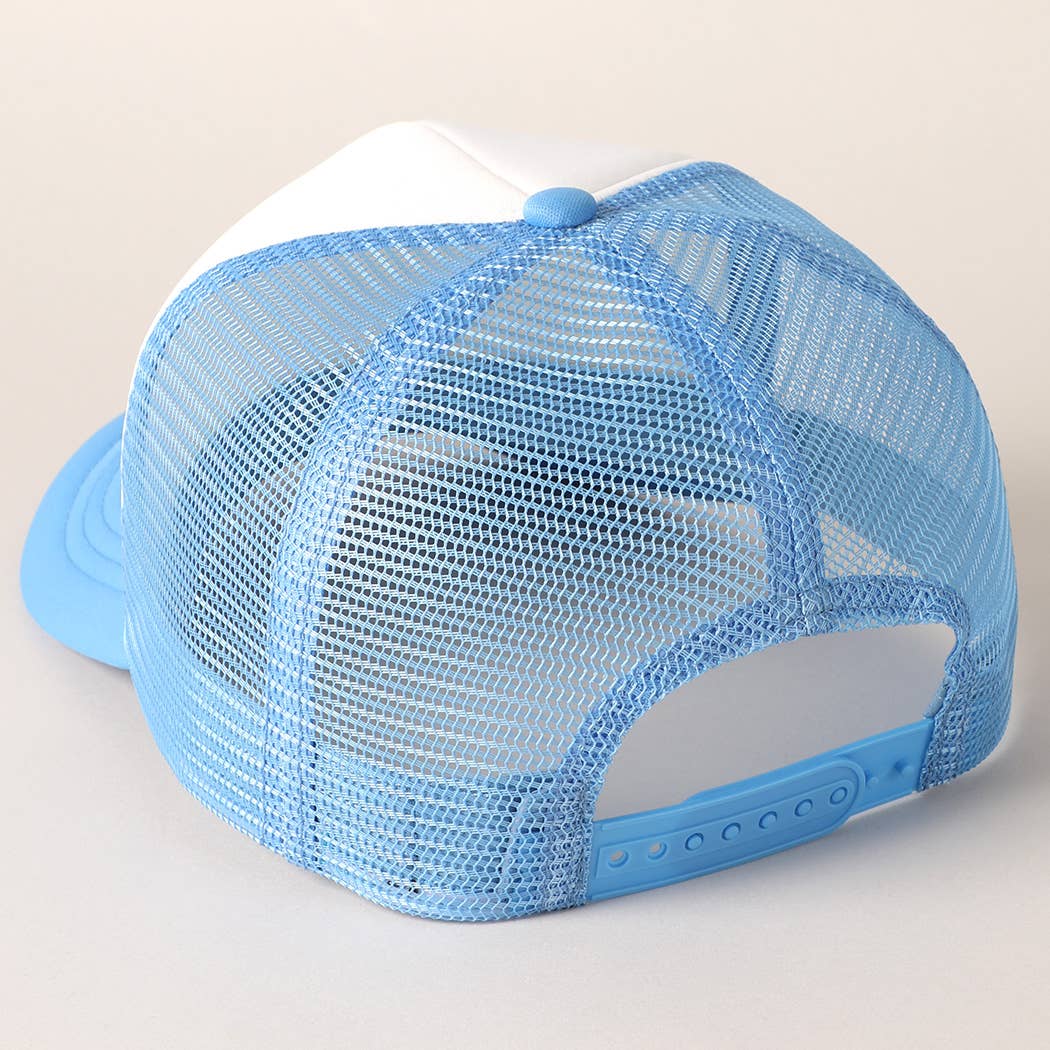 Fashion City - Wholesale Trucker Hat - Unisex - White Foam Front Colored Mesh Back Trucker Hat12