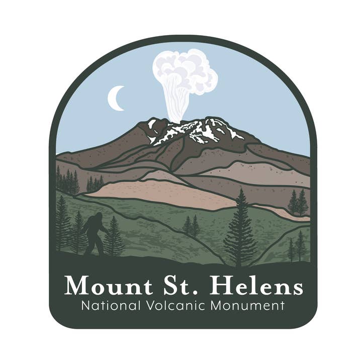 Mount St. Helens - Adesivo in vinile per la vendita all'ingrosso da parte di Graphic Heart