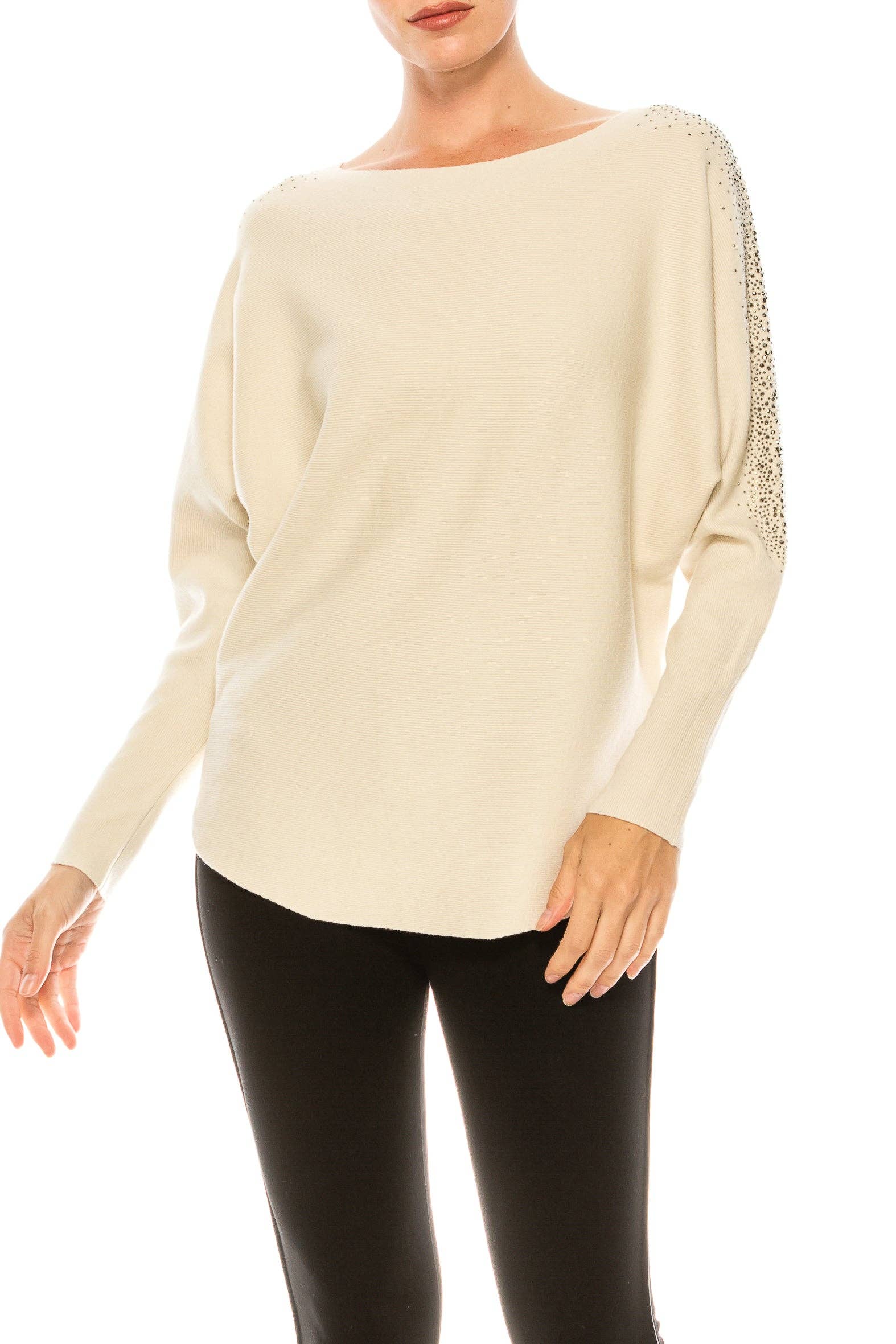 New Yorker's Apparel - Wholesale Knit Sweater - Women's - Aaeda Dolman Long Sleeve Sweater Top (More Colors)10