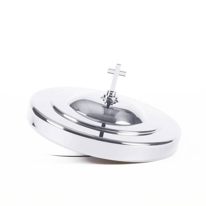 Swanson Christian Products - Wholesale Decorative Tray - Deluxe Communion Cup Tray Cover Silver