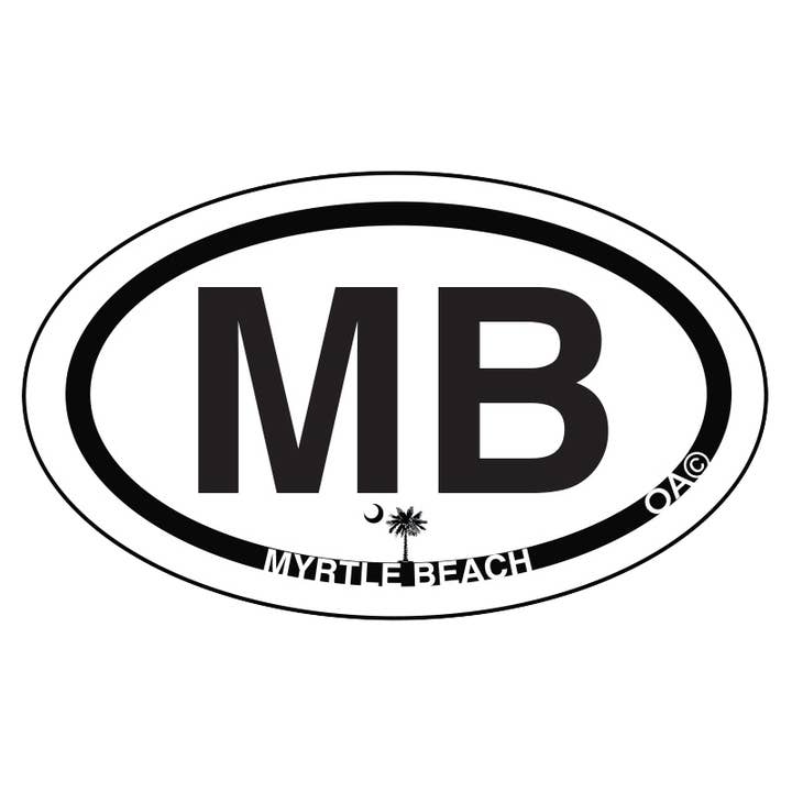 Autocollant Mini Myrtle Beach pour la vente par Outdoor Addiction
