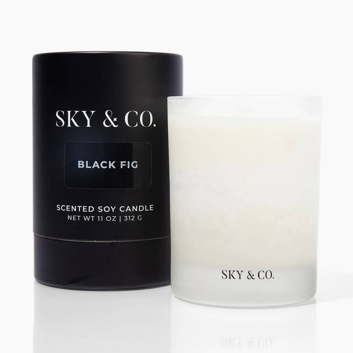 Sky and Company - Wholesale Jar/Filled Candle - Black Fig - Wooden Wick Candle0