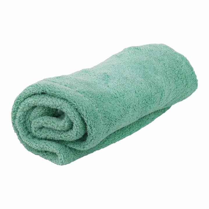 Turquoise Twist N' Dry Towel And XL Shower Cap Set for wholesale on Faire3