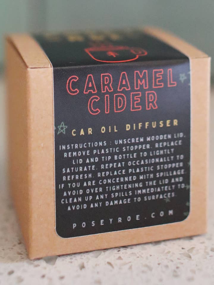 Caramel Cider Scented Oil Car Diffuser for wholesale by posey roe