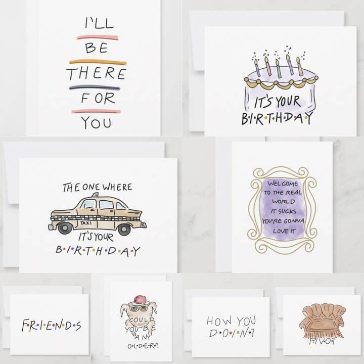 FRIENDS Card Set for wholesale by Ethel B Designs