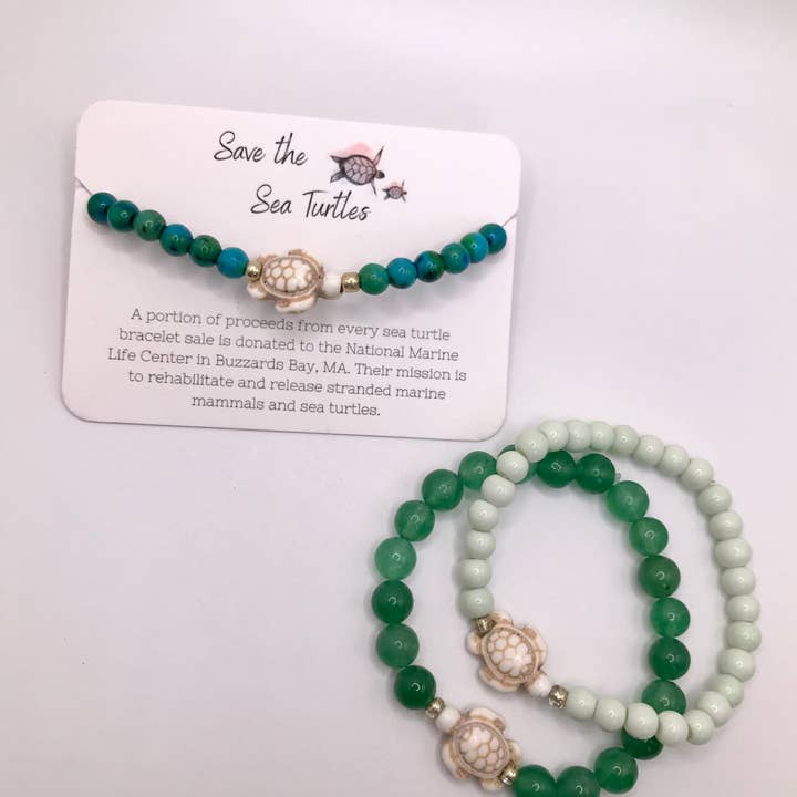 Miss Lou Makes - Wholesale Beaded Bracelet - Save the Sea Turtles Bracelets