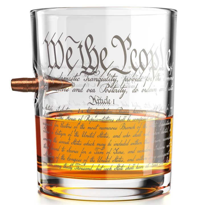 I Love My Freedom - Wholesale Cocktail/Liquor Glass - Constitution Whiskey Glass - 2526
