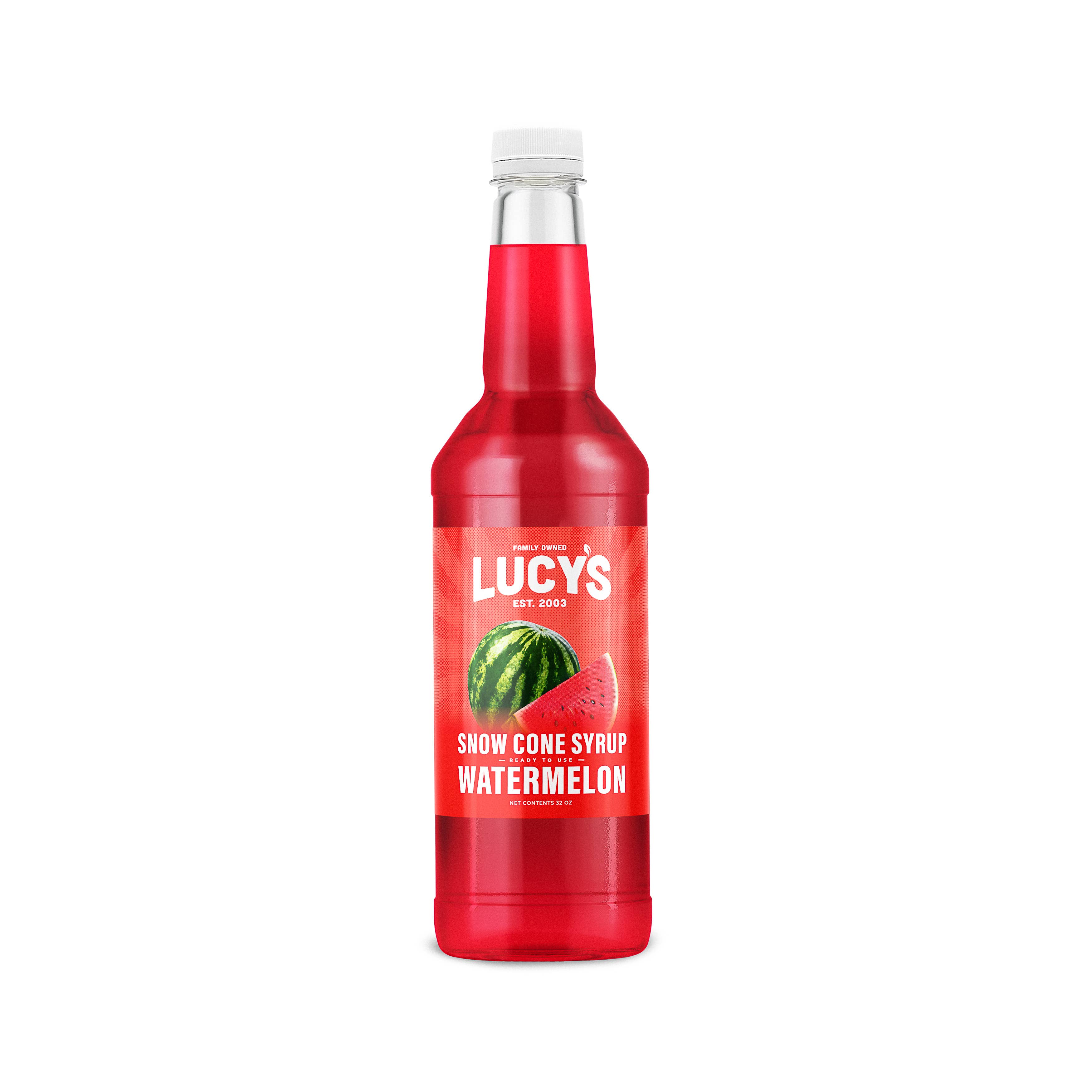 Lucy's - Wholesale Flavored Syrup - Watermelon Snow Cone Syrup - 32oz0
