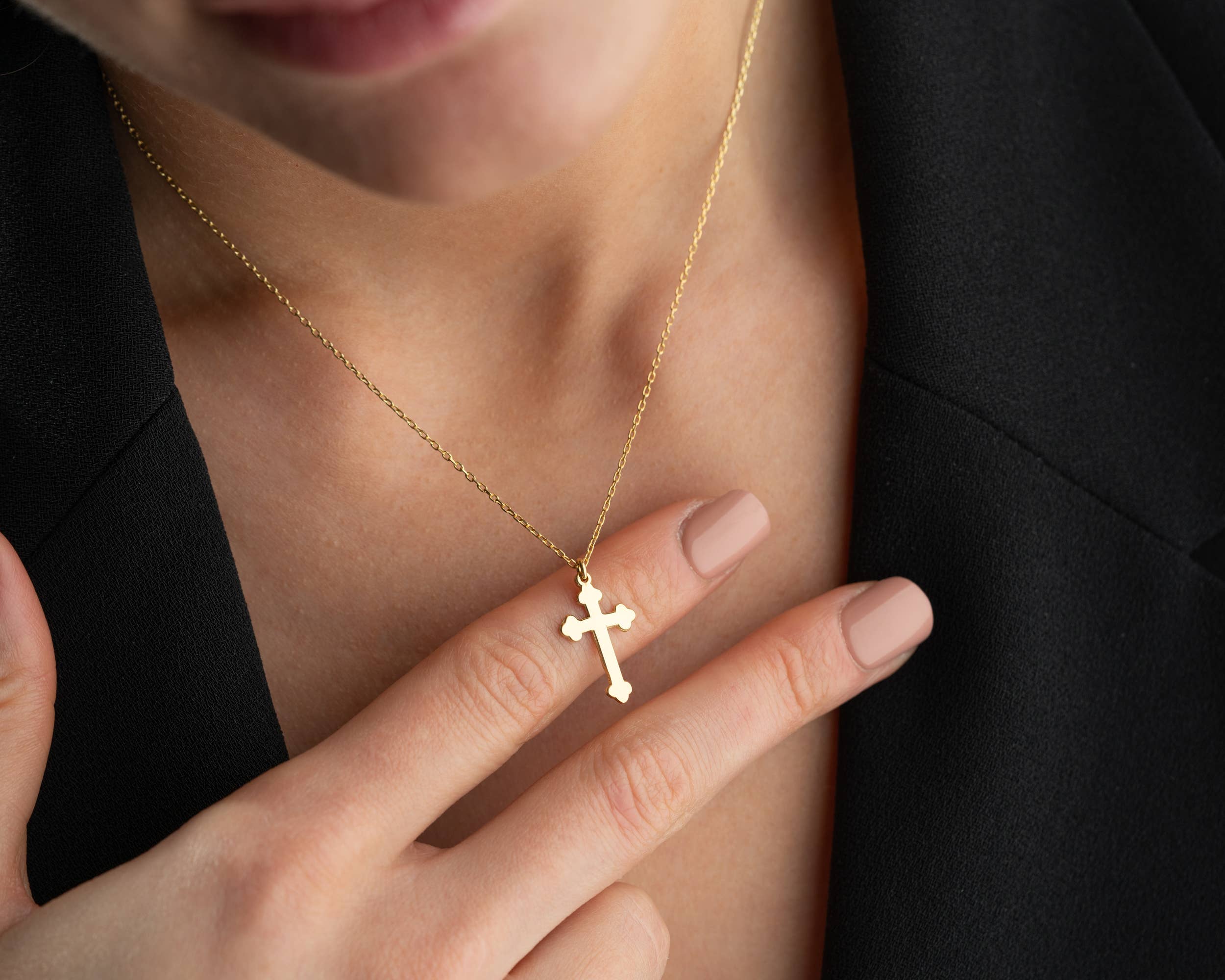Tina Custom Jewelry - Wholesale Pendant/Charm Necklace - Orthodox Cross Necklace | Christian Baptism Gift for Her5