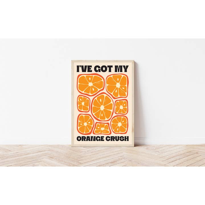 Orange Crush | Wall Art Print for wholesale by Bored At Work Studio