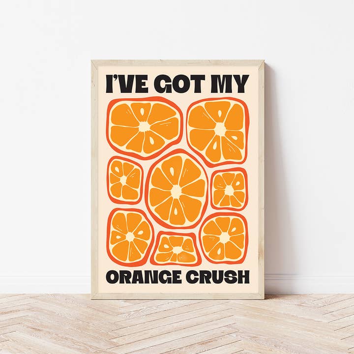 Orange Crush | Vægkunsttryk for engroshandel hos Bored At Work Studio