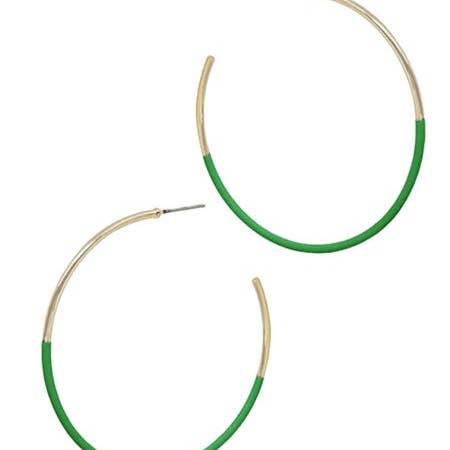 Green/Gold Skinny Hoop | Skinny Hoop for wholesale by Pierce + Hide