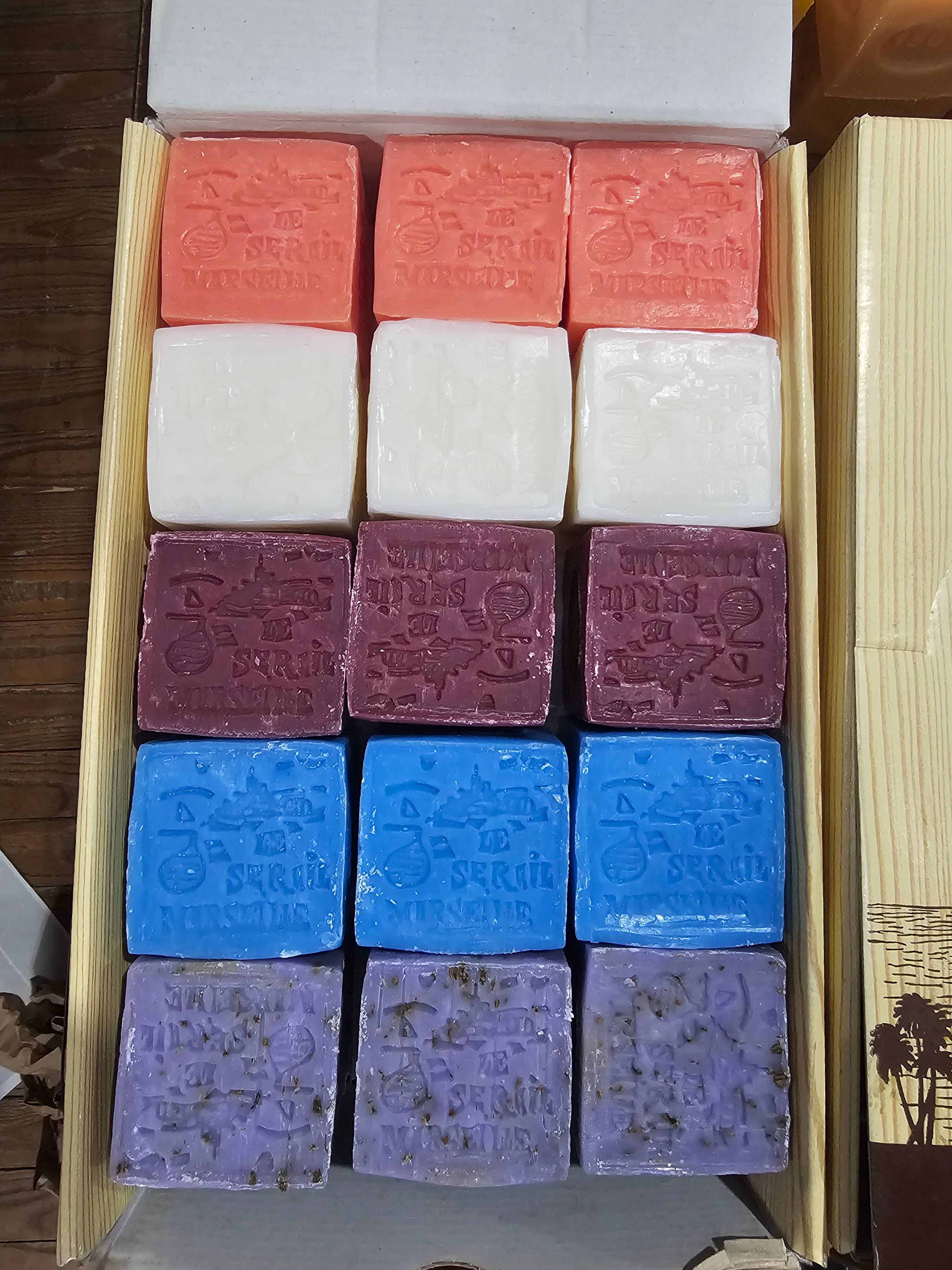La Belle France - Wholesale Bar Soap - Marseille Cube Soaps Assorted Scents Natural and Pretty 150g9