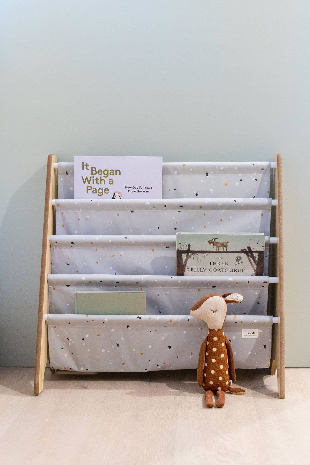 3 Sprouts - Wholesale Bookcase - Kids Bookcase/Bookshelf with Recycled Fabric - Terrazzo6