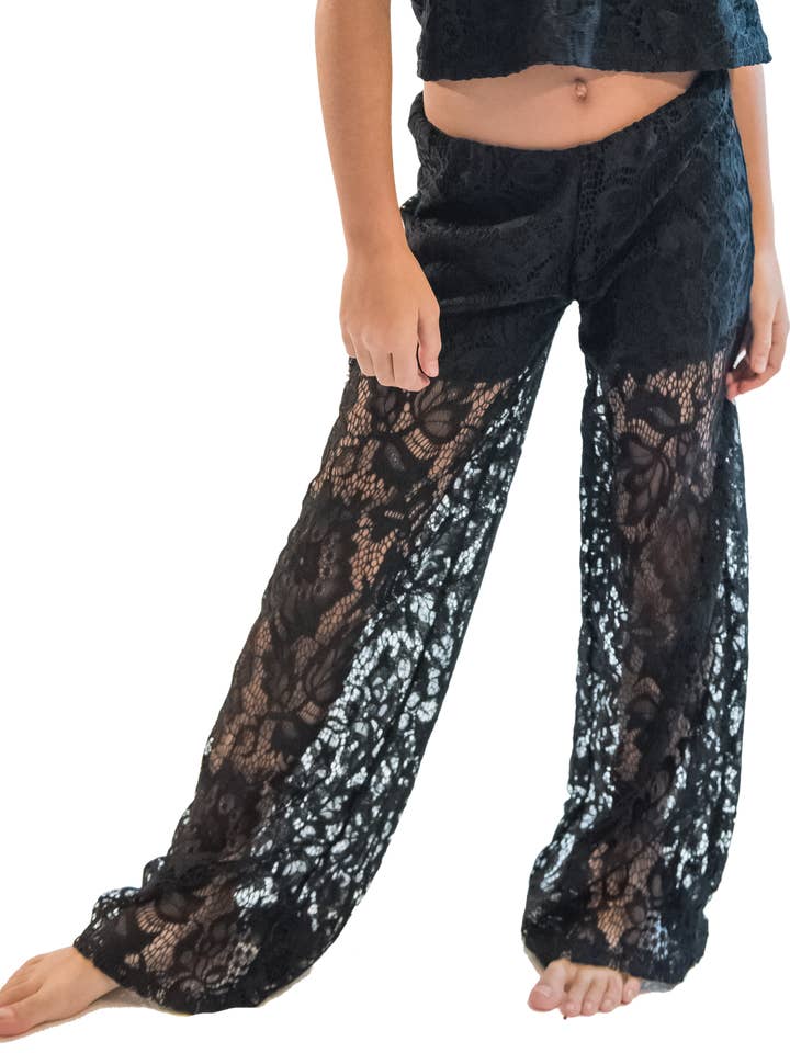 Pantalon Palazzo en dentelle pour enfant pour la vente par Cheryl Creations Kids