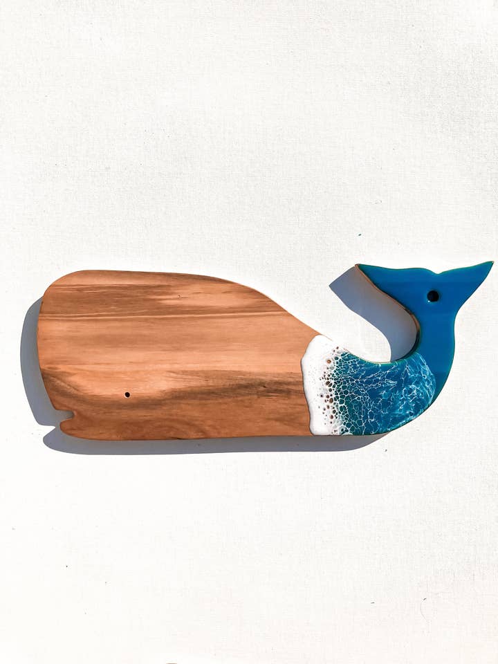 Whale Charcuterie Board, Wooden Ocean Resin Hanging for wholesale by SeaLion Resin