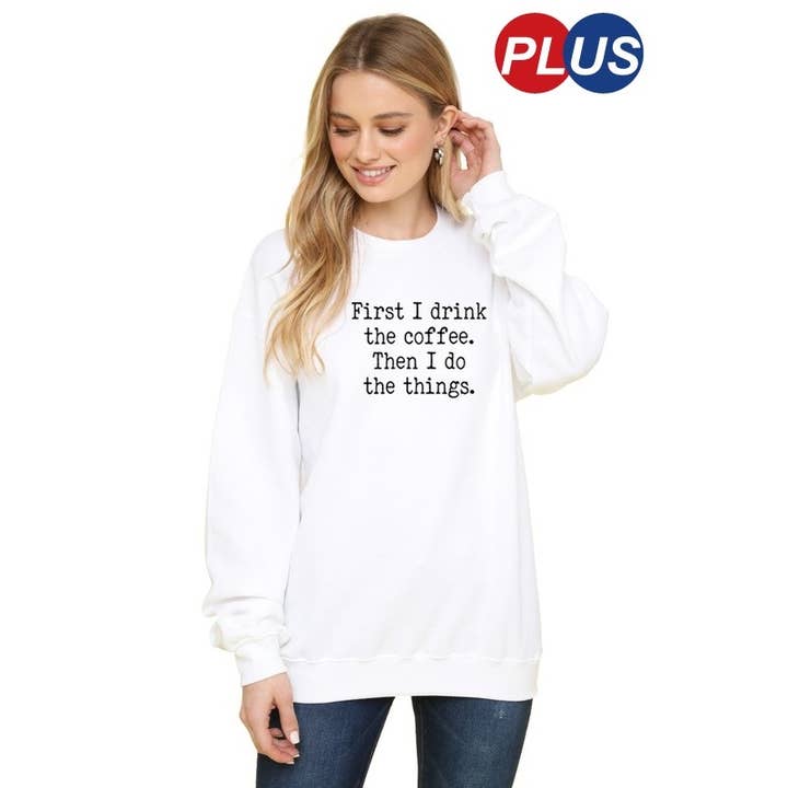 COFFEE GRAPHIC SWEATSHIRT for wholesale by Clothing of America