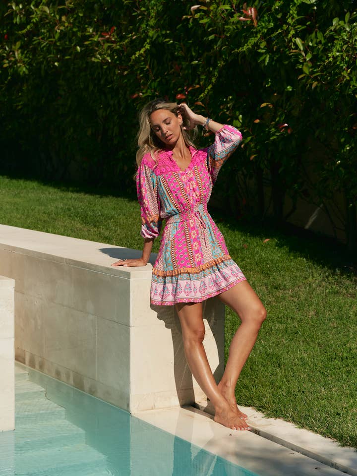 Jaase - Wholesale Dress - Women's - CEDELLA PRINT OLIVIA MINI