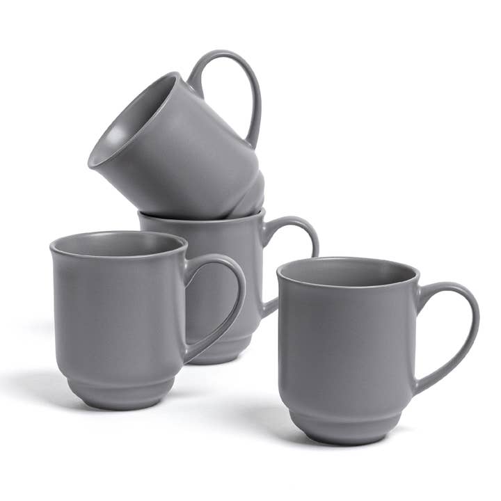 over&back - Wholesale Coffee Mug - Cozy Rimmed Stoneware Mugs – Set of 4