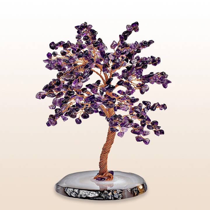 Karma And Luck - Wholesale Decorative Tabletop Object - OASIS FENG SHUI AMETHYST CRYSTALS TREE