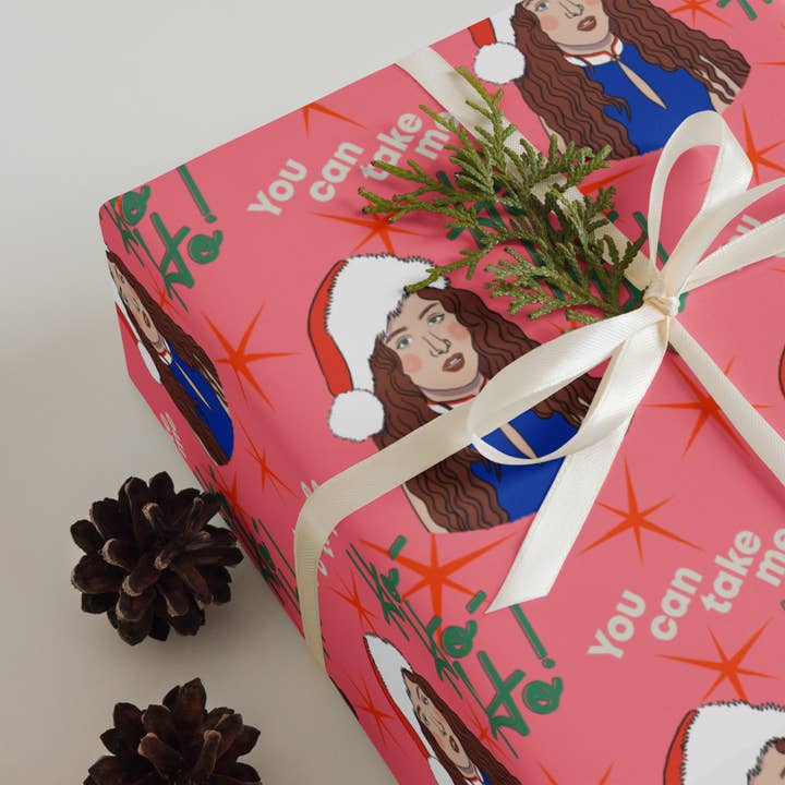 Abbie Ren Illustration – wholesale Flat wrap – Chappell Roan Christmas Wrapping Paper - Flat Sheets
