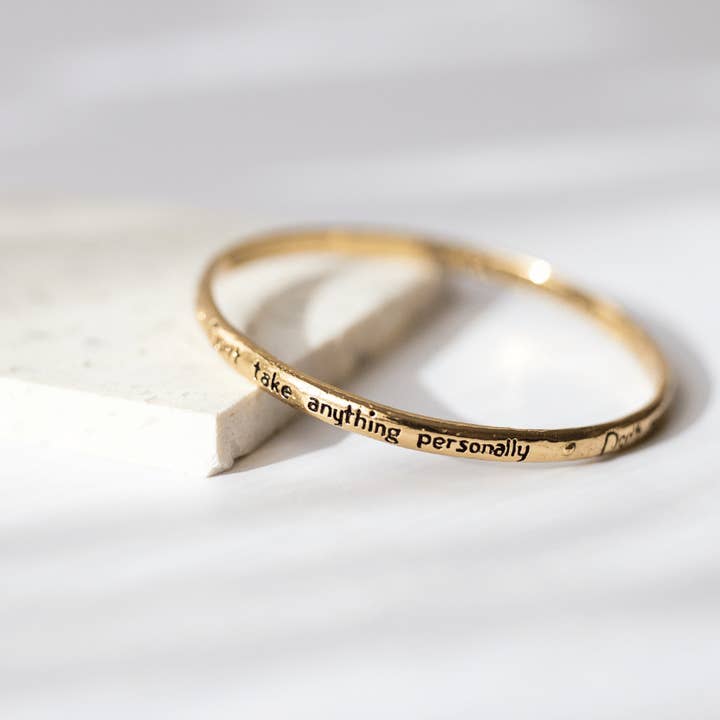 Jewelry Evolution - Wholesale Bangle Bracelet - The Four Agreements Bangle16