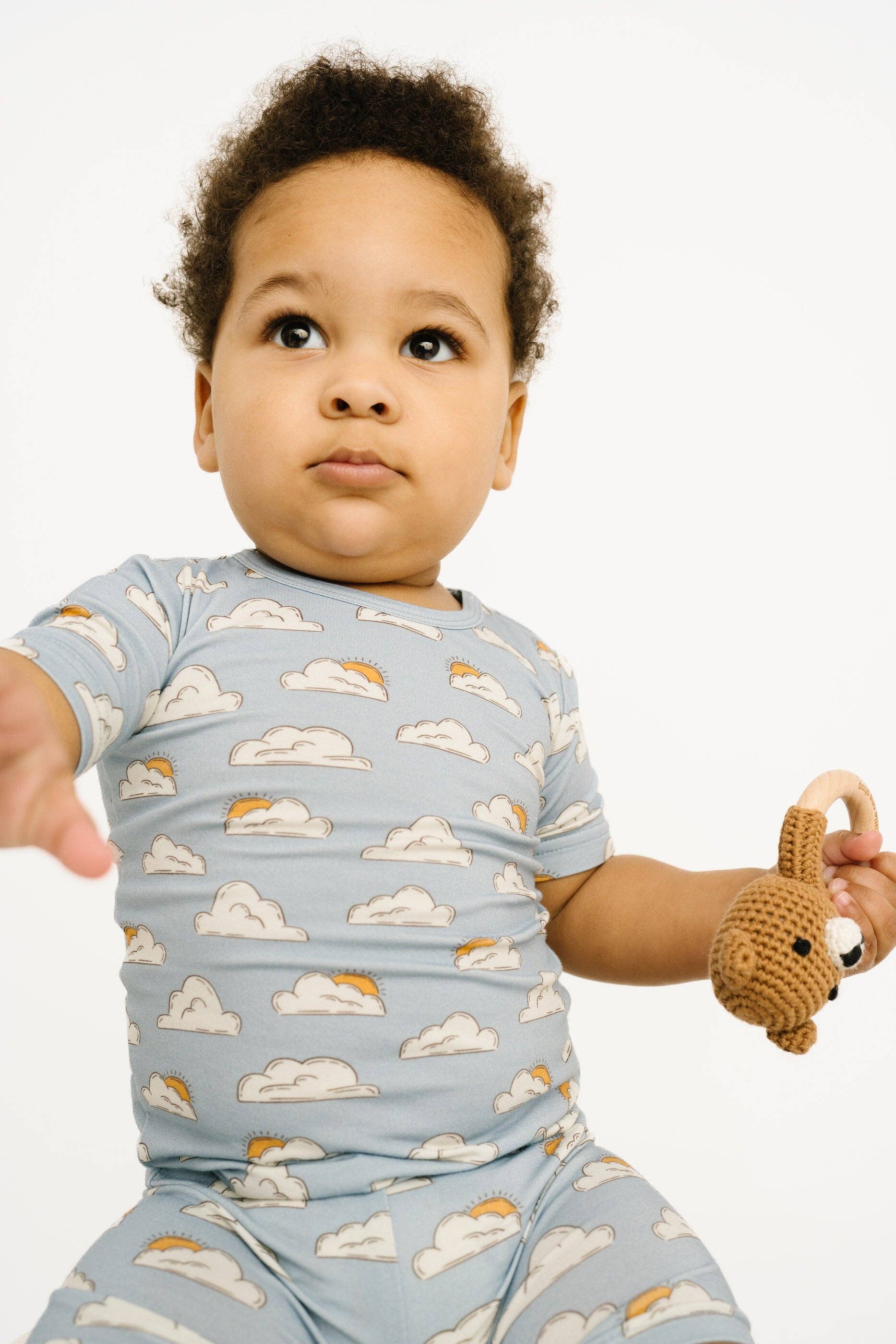 Little One Shop - Wholesale Sleepwear Set - Kids - Dreamy Skies Bamboo Shorts Set3