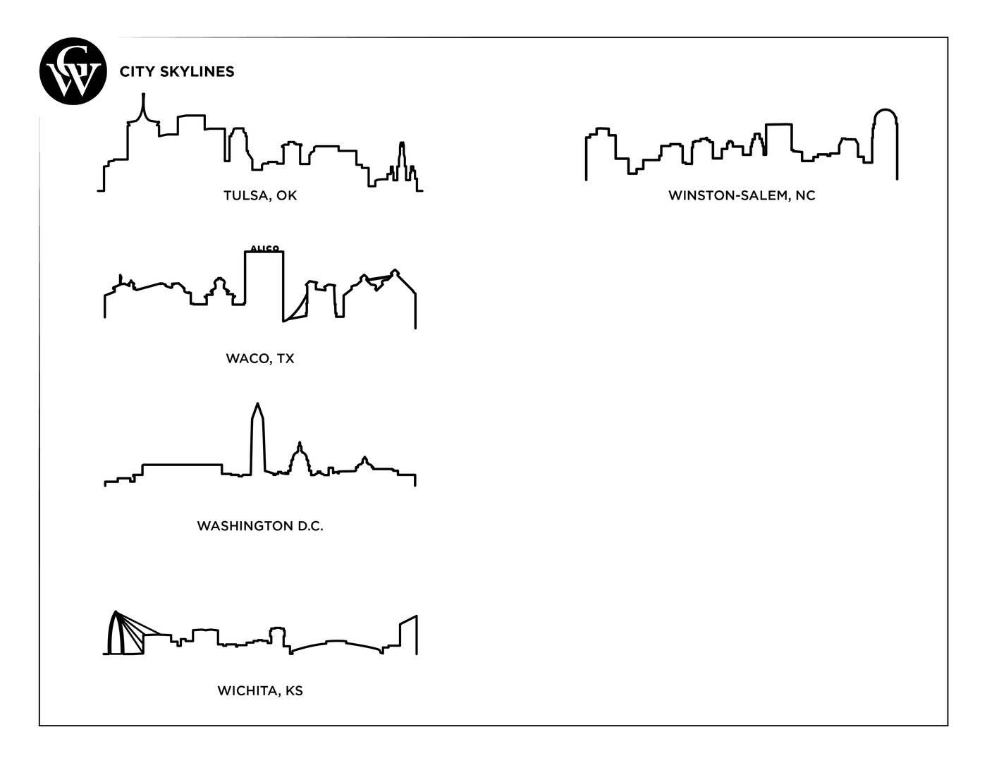 Grainwell - Wholesale Plaque - Hard Wood City Skyline Plaque1