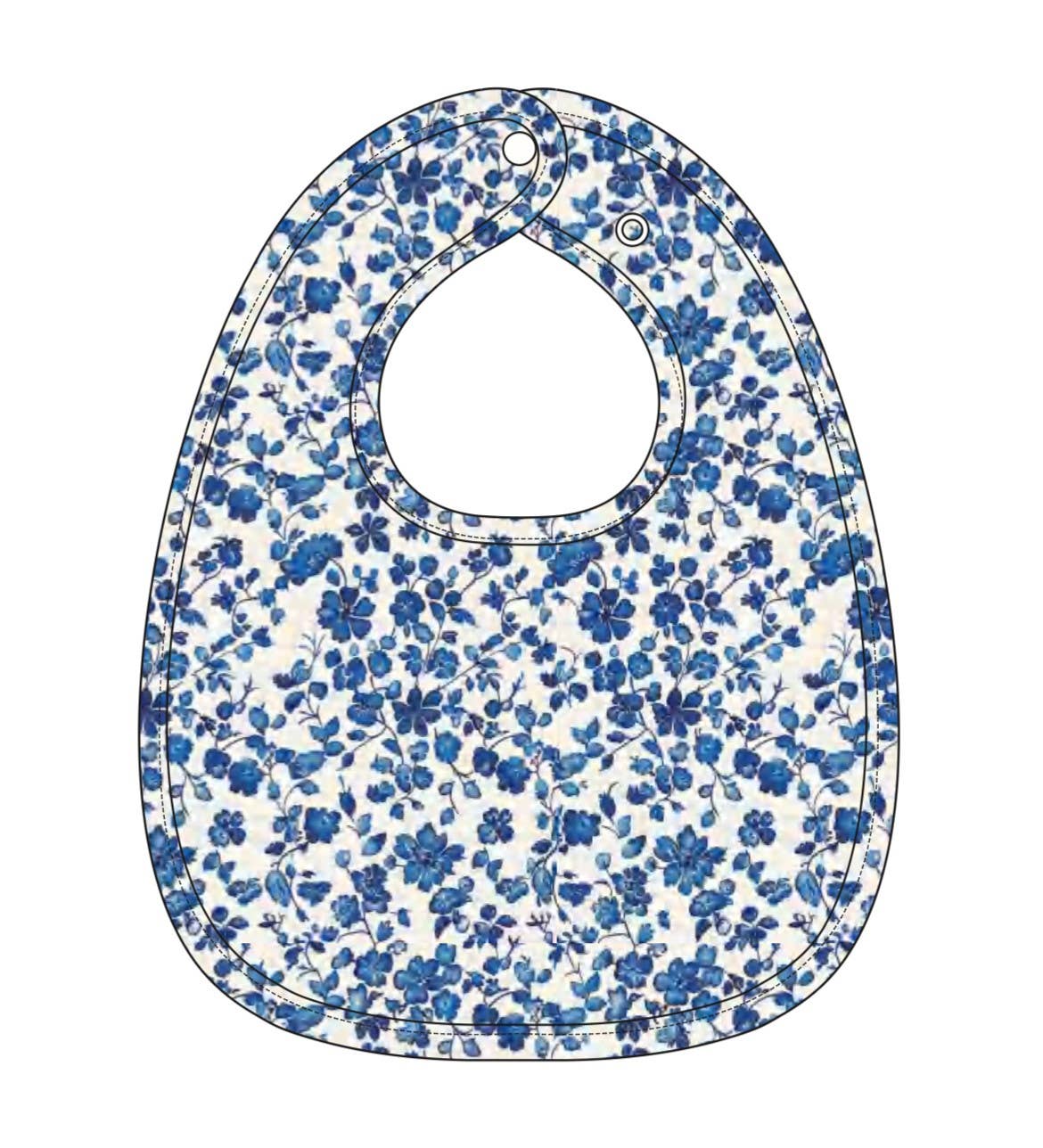 WEISINGER BAMBOO – wholesale Haklapp - Baby – BLÅ BLOMMA BABYHAKLAП0