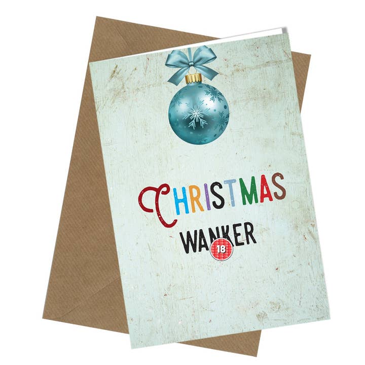 #S392 Christmas Wanker for wholesale by Close to the Bone Greeting Cards and Gifts