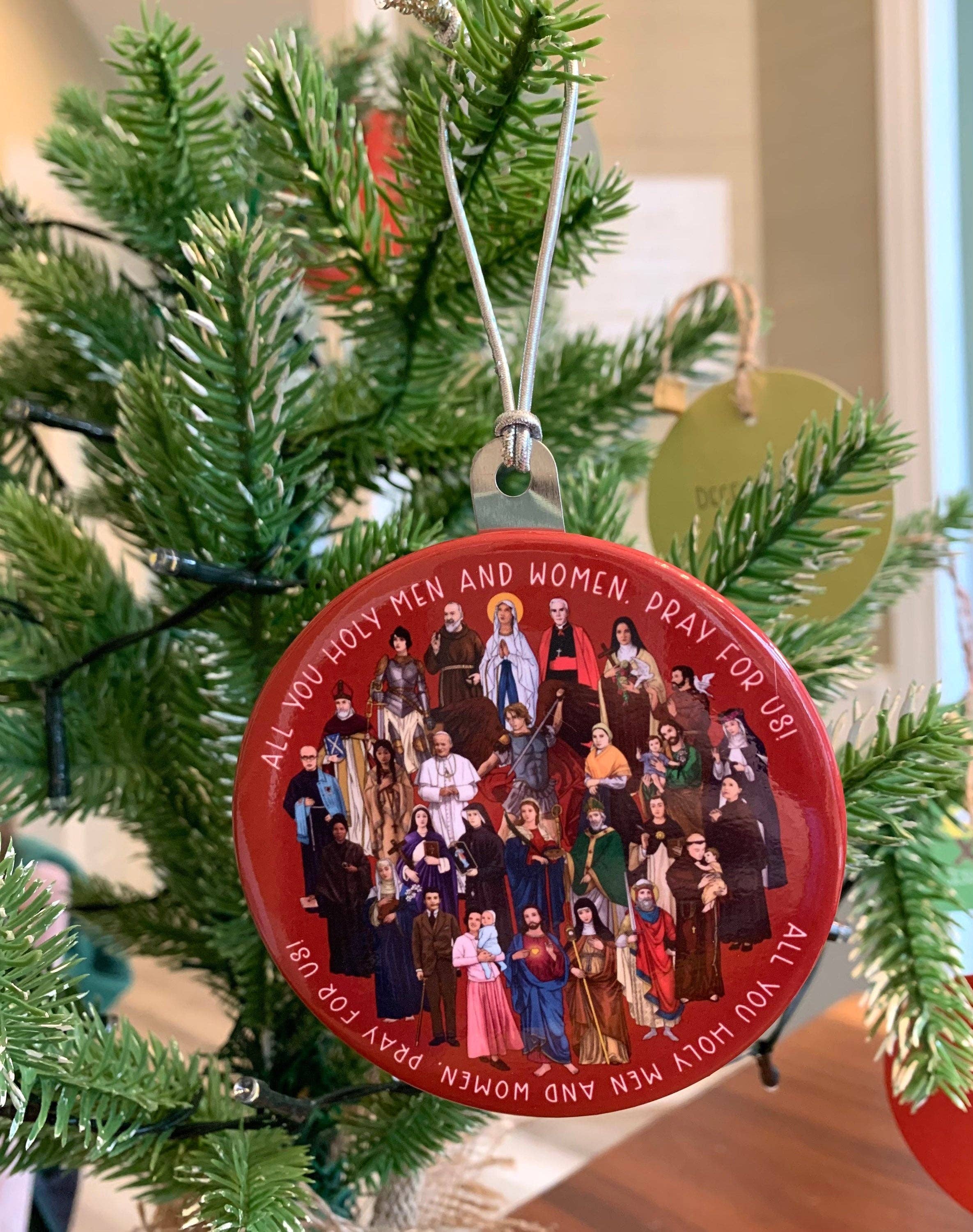 Meyer Market Designs - Wholesale Ornament - Catholic Saints Christmas Ornament 2. Baptism Gift. Mary, St. Michael Ornament. Catholic Christmas Gift. First Communion Gift. Pray for Us4