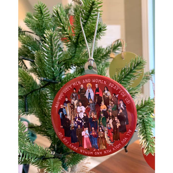 Meyer Market Designs - Wholesale Ornament - Catholic Saints Christmas Ornament 2. Baptism Gift. Mary, St. Michael Ornament. Catholic Christmas Gift. First Communion Gift. Pray for Us4