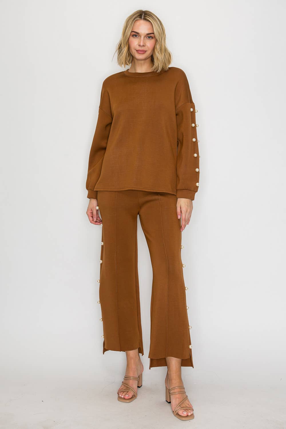 Joh Apparel - Venta al por mayor Jersey corto de punto - Mujer - Top de perlas Katri Stretch French Scuba27