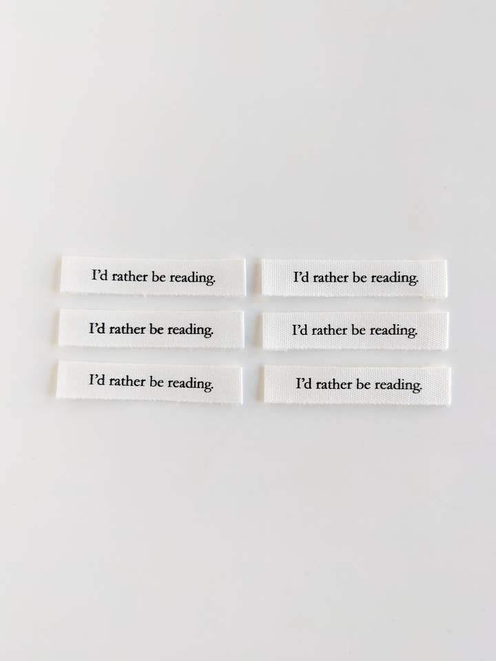I'd Rather Be Reading | Cotton Luxe Labels for wholesale by Intensely Distracted