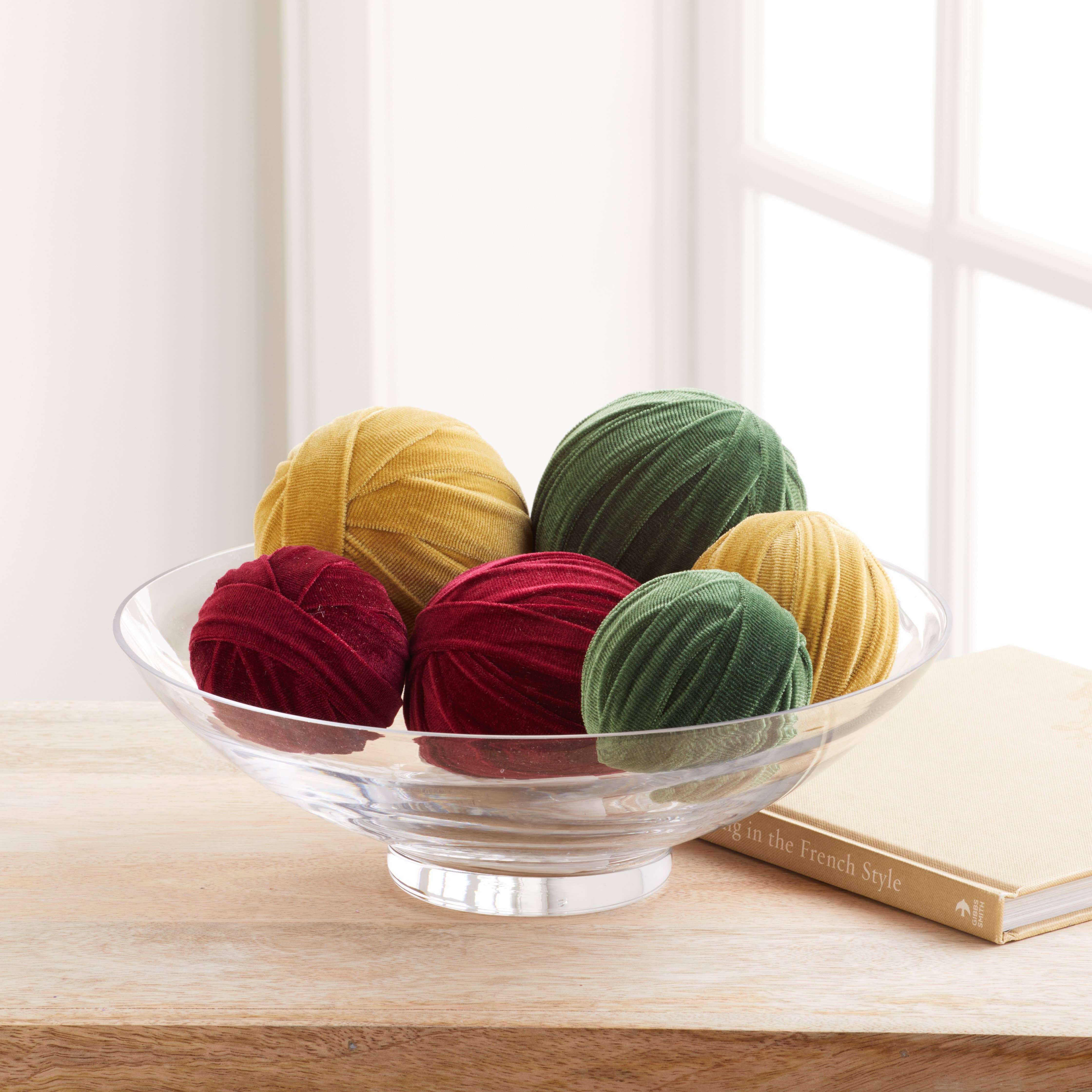 Your Heart's Content - Wholesale Decorative Tabletop Object - Velvet Spheres Spring Table Decor Fall Centerpiece Gift for7