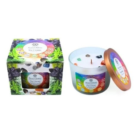 Ethike.eu - Wholesale Jar/Filled Candle - 7 Chakras - Nag Champa Semiprecious Stone Candle4