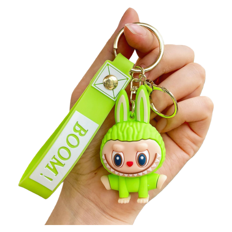 Auraquise - Vente Porte-clés – enfant - Porte-clés en silicone Monster Cozy Yoga Charm mignon dessin animé8