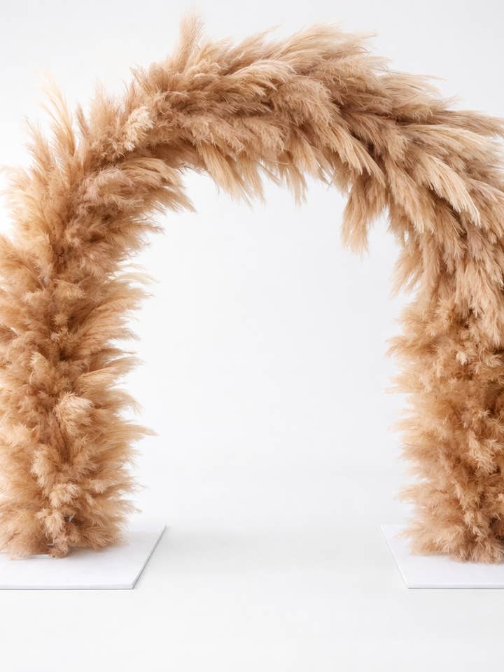 Designer Faux Pampas Ceremony Arch – Premium Boho Wedding for wholesale by Cwpco