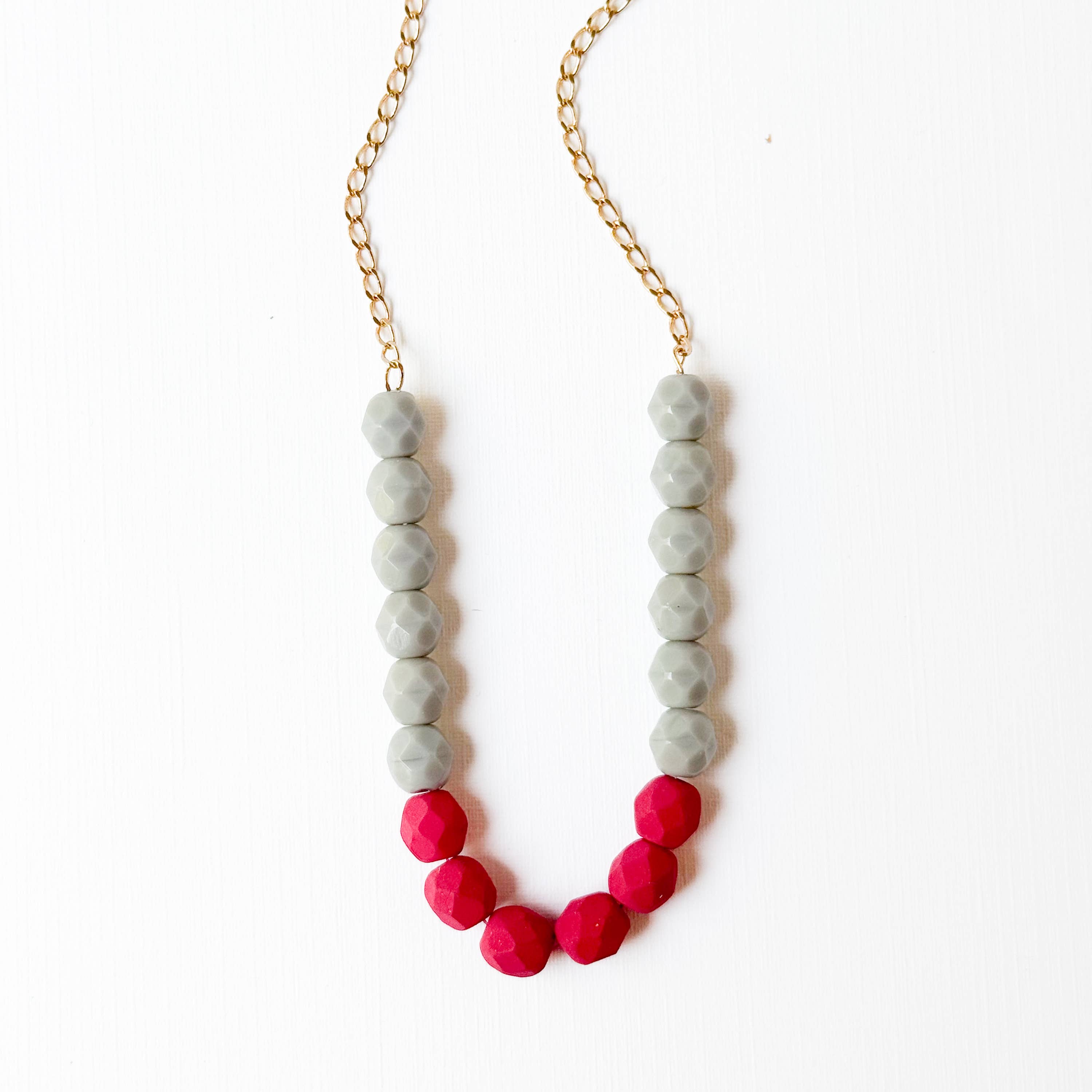 Nest Pretty Things - Wholesale Beaded/Pearl Necklace - Two-Tone Glass Bead Necklace on 24K Gold Chain- 12 colors7